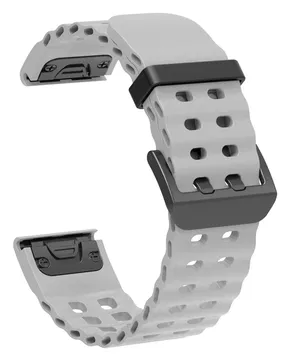 Universeel Garmin Quickfit 26MM Bandje met Gesp Silliconen Grijs