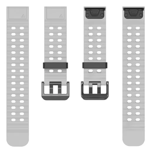 Universeel Garmin Quickfit 26MM Bandje met Gesp Silliconen Grijs afbeelding 2