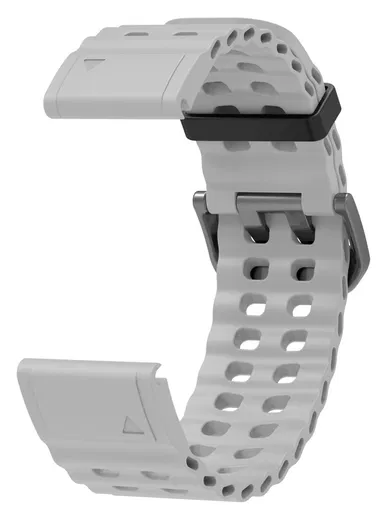 Universeel Garmin Quickfit 26MM Bandje met Gesp Silliconen Grijs afbeelding 3