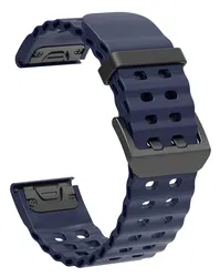 Universeel Garmin Quickfit 26MM Bandje met Gesp Silliconen Blauw afbeelding