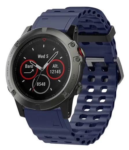 Universeel Garmin Quickfit 26MM Bandje met Gesp Silliconen Blauw afbeelding 4