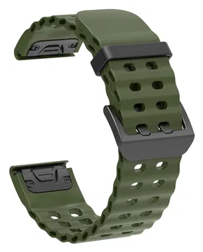 Universeel Garmin Quickfit 26MM Bandje met Gesp Silliconen Groen