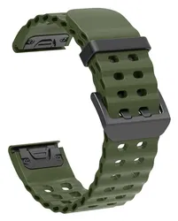 Universeel Garmin Quickfit 26MM Bandje met Gesp Silliconen Groen afbeelding