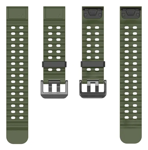 Universeel Garmin Quickfit 26MM Bandje met Gesp Silliconen Groen afbeelding 2