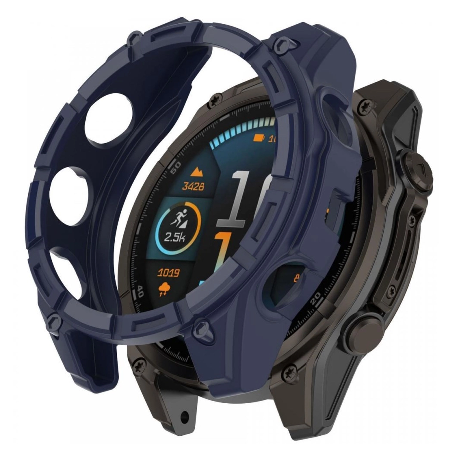 Garmin Fenix 8 47mm Hoesje - TPU Bumper Case - Blauw afbeelding 1