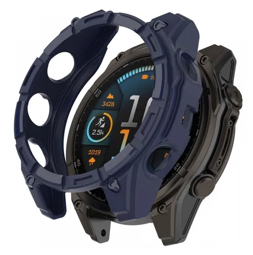 Garmin Fenix 8 47mm Hoesje - TPU Bumper Case - Blauw afbeelding 1
