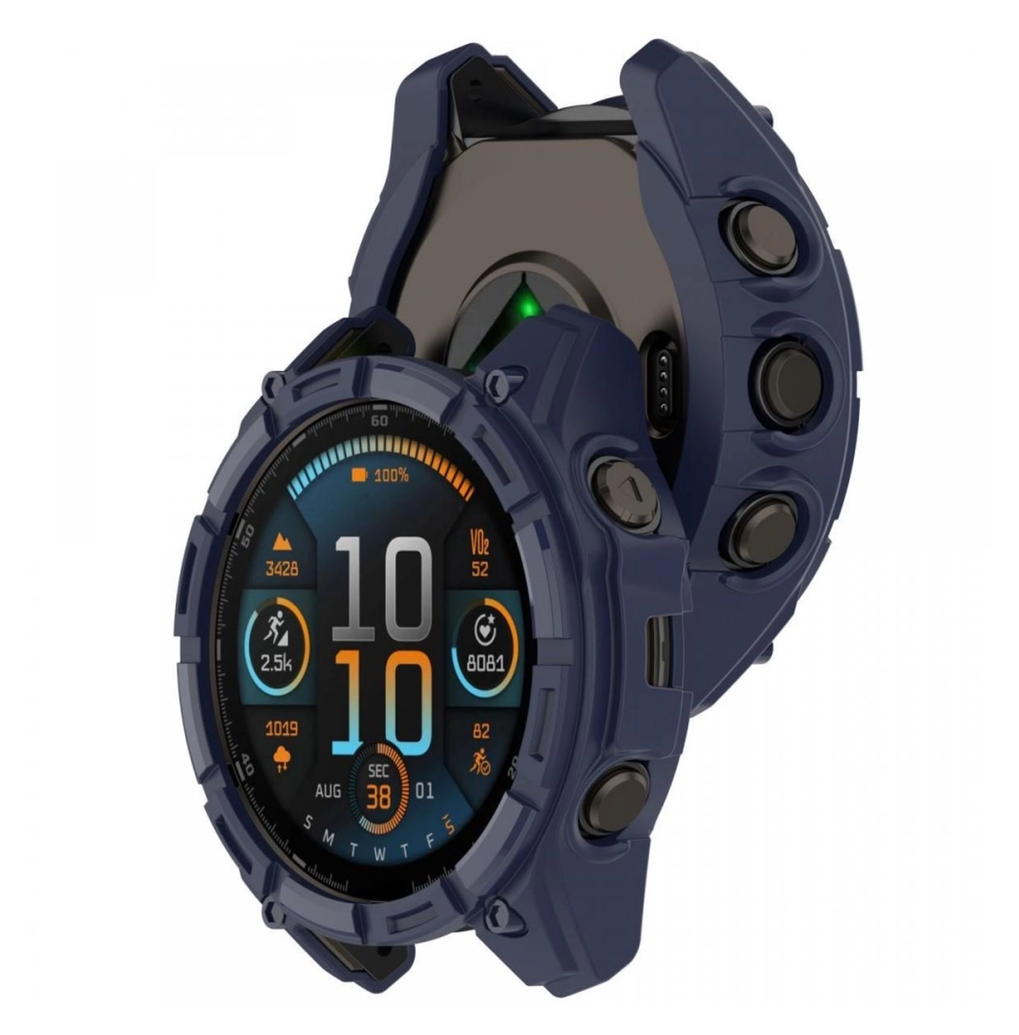 Garmin Fenix 8 47mm Hoesje - TPU Bumper Case - Blauw afbeelding 2