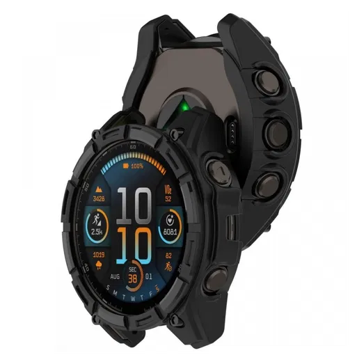 Garmin Fenix 8 51mm Hoesje - TPU Bumper Case - Zwart afbeelding 2