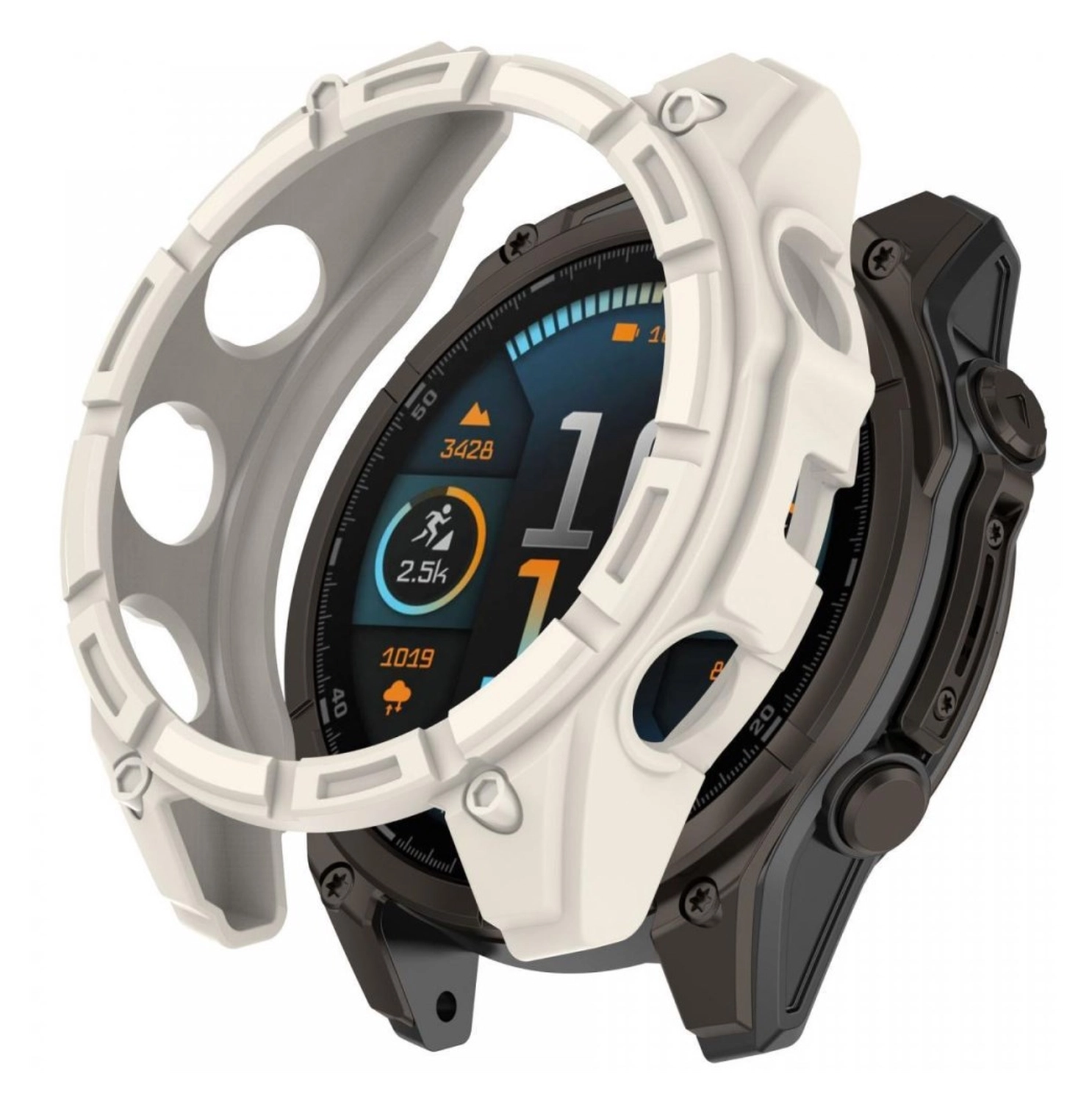 Garmin Fenix 8 51mm Hoesje - TPU Bumper Case - Beige afbeelding 1