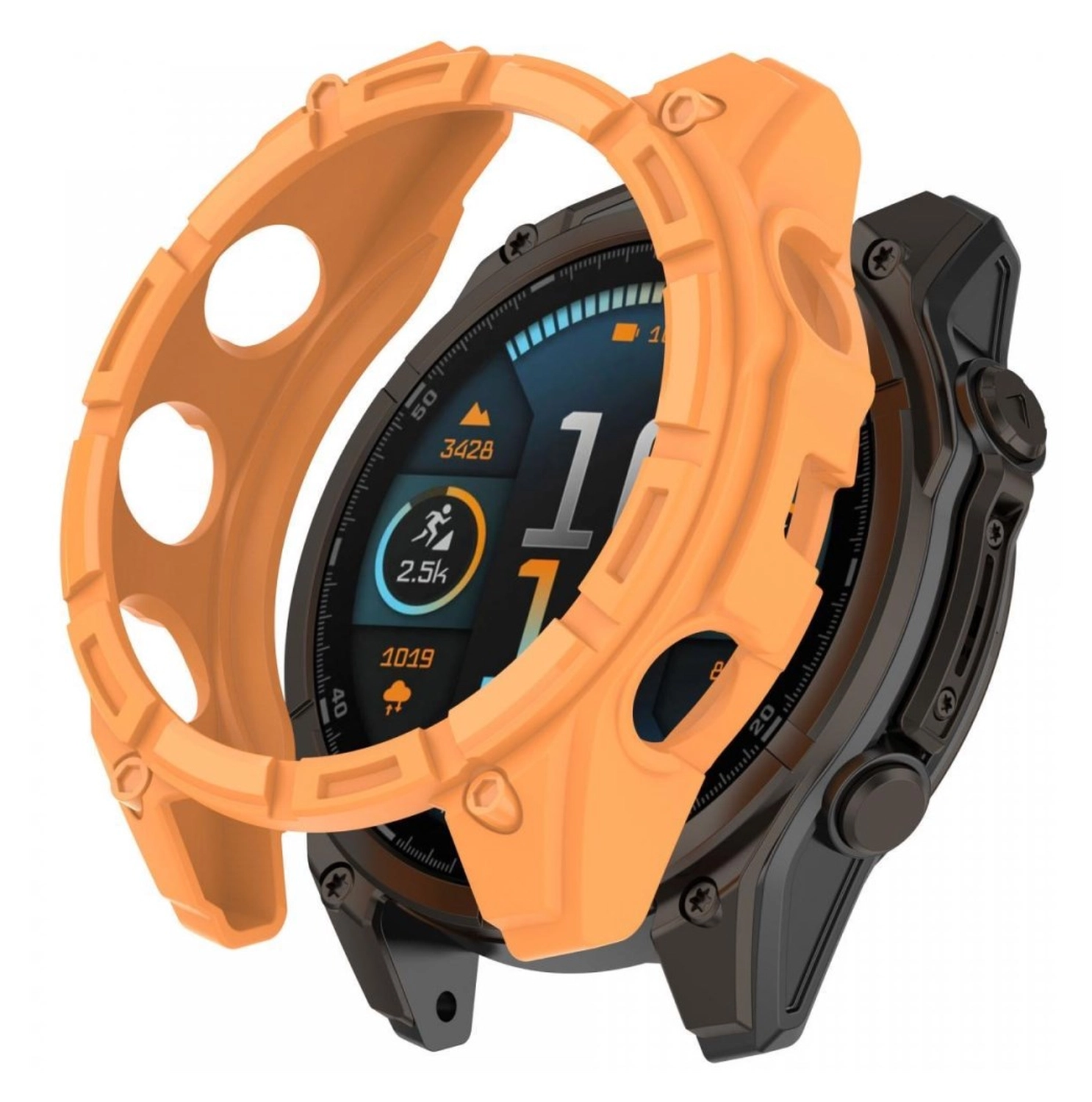 Garmin Fenix 8 43mm Hoesje - TPU Bumper Case - Oranje afbeelding 1