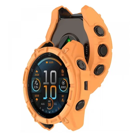 Garmin Fenix 8 43mm Hoesje - TPU Bumper Case - Oranje afbeelding 2