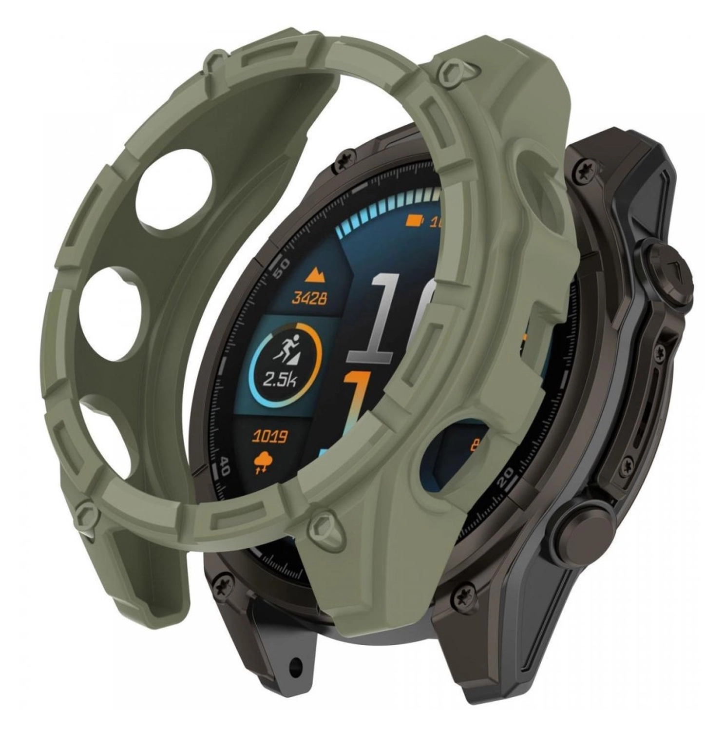 Garmin Fenix 8 43mm Hoesje - TPU Bumper Case - Groen afbeelding 1