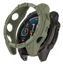 Garmin Fenix 8 43mm Hoesje - TPU Bumper Case - Groen afbeelding