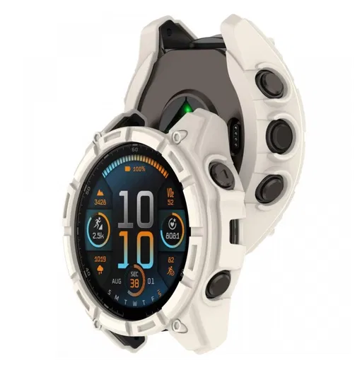 Garmin Fenix 8 43mm Hoesje - TPU Bumper Case - Beige afbeelding 2