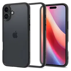 Spigen Ultra Hybrid Apple iPhone 16 Plus Hoesje Back Cover Matte Zwart afbeelding