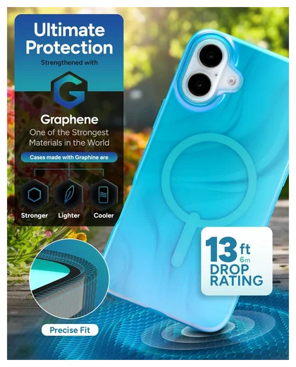 ZAGG Milan Snap Apple iPhone 16 Plus Hoesje MagSafe Back Cover Deep Aurora afbeelding 3