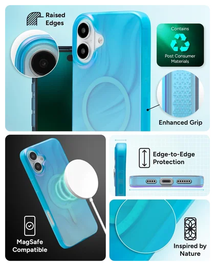 ZAGG Milan Snap Apple iPhone 16 Plus Hoesje MagSafe Back Cover Deep Aurora afbeelding 4
