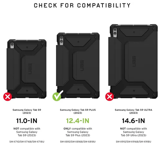 Urban Armor Gear Metropolis SE Samsung Galaxy Tab S9 Plus Hoes Book Case Mallard afbeelding 6