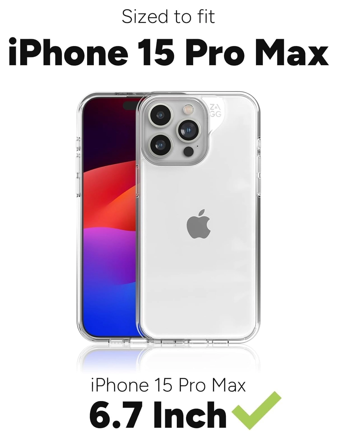 ZAGG Crystal Palace Apple iPhone 15 Pro Max Hoesje 4M DropProof Transparant afbeelding 7