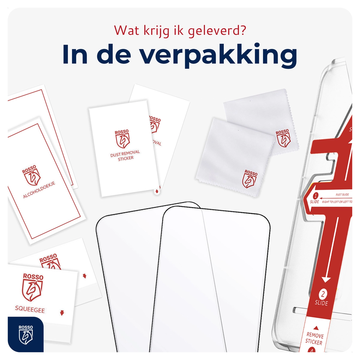 Rosso Samsung Galaxy S23 FE Tempered Glass met Installatietray 2-pack afbeelding 9