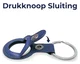 Rosso Element Apple AirTag Sleutelhanger Kunstleer Hoesje 2-Pack Blauw afbeelding 3