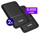Buddi Go Powerbank USB-C Reisformaat Mini Compact 5.000 mAh Duo Pack Zwart afbeelding 1