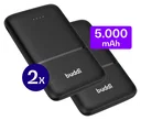 Buddi Go Powerbank USB-C Reisformaat Mini Compact 5.000 mAh Duo Pack Zwart