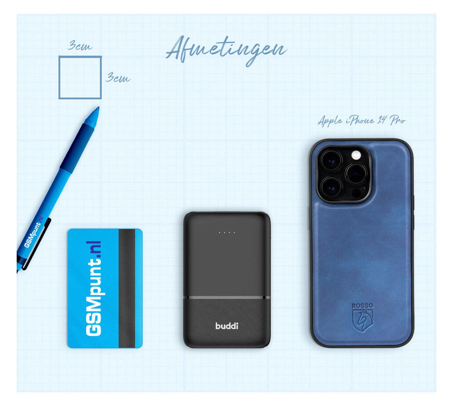 Buddi Go Powerbank USB-C Reisformaat Mini Compact 5.000 mAh Duo Pack Zwart afbeelding 9