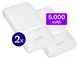 Buddi Go Powerbank USB-C Reisformaat Mini Compact 5.000 mAh Duo Pack Wit