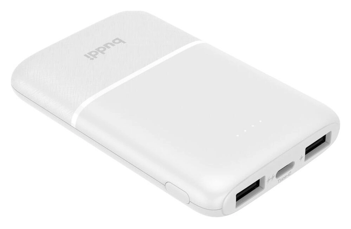 Buddi Go Powerbank USB-C Reisformaat Mini Compact 5.000 mAh Duo Pack Wit afbeelding 11