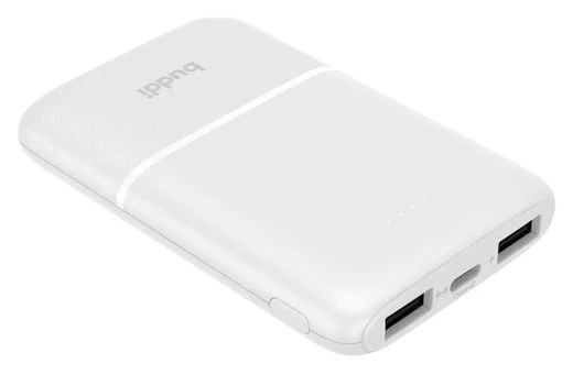 Buddi Go Powerbank USB-C Reisformaat Mini Compact 5.000 mAh Duo Pack Wit afbeelding 11