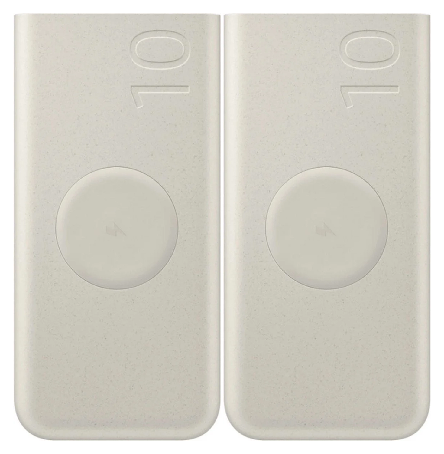 Originele Samsung 25W Wireless Powerbank met USB-C 10.000 mAh Duo Pack Beige afbeelding 2