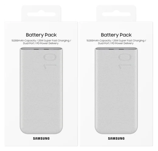Originele Samsung 25W Fast Charge Duo USB-C Powerbank 10.000 mAh Duo Pack Beige afbeelding 15