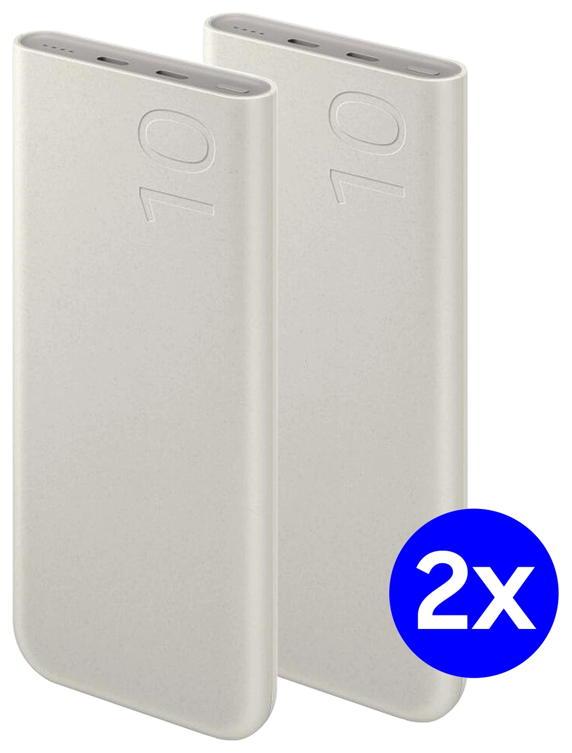 Originele Samsung 25W Fast Charge Duo USB-C Powerbank 10.000 mAh Duo Pack Beige afbeelding 1