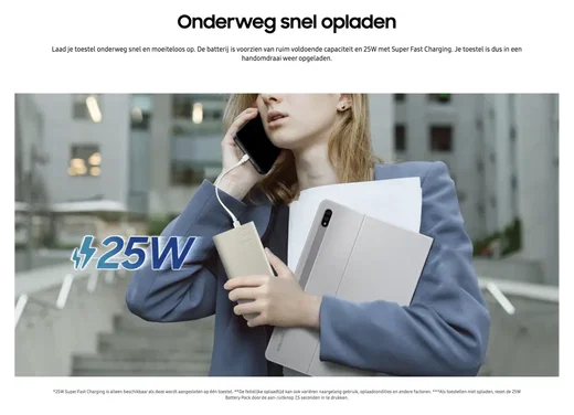 Originele Samsung 25W Fast Charge Duo USB-C Powerbank 10.000 mAh Duo Pack Beige afbeelding 3