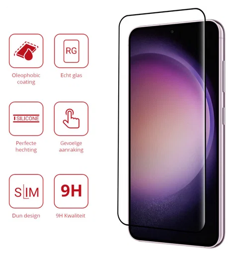 Rosso Samsung Galaxy S23 Plus 9H Tempered Glass 2-pack afbeelding 2