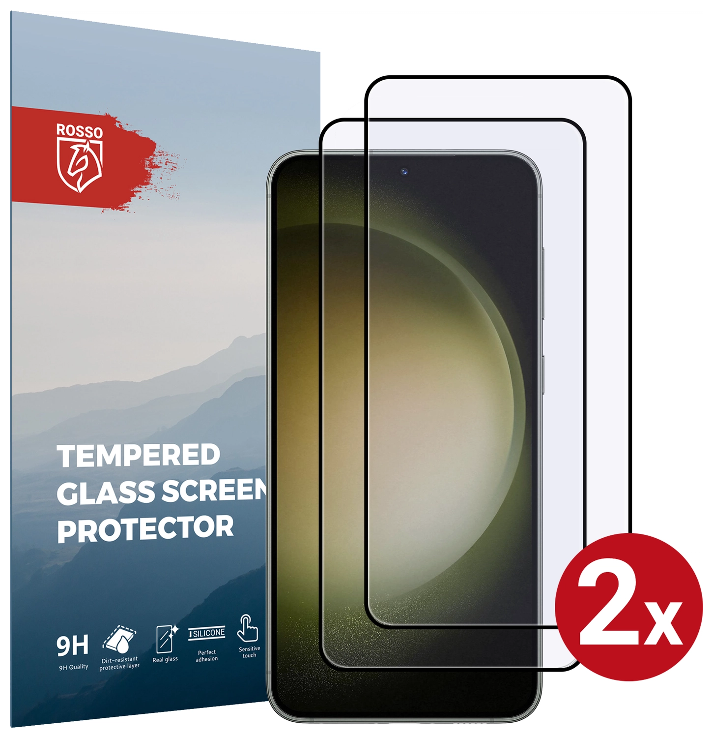 Rosso Samsung Galaxy S23 Plus 9H Tempered Glass 2-pack afbeelding 1