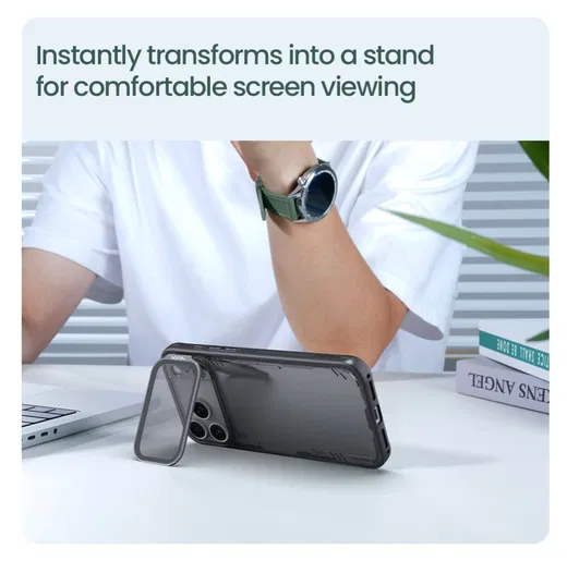 Nillkin IceBlade Prop iPhone 17 Pro Max Hoesje MagSafe Back Cover Zwart afbeelding 4