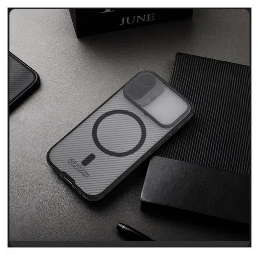 Nillkin CamShield MagSafe iPhone 17 Hoesje Camera Slider Transparant Zwart afbeelding 13