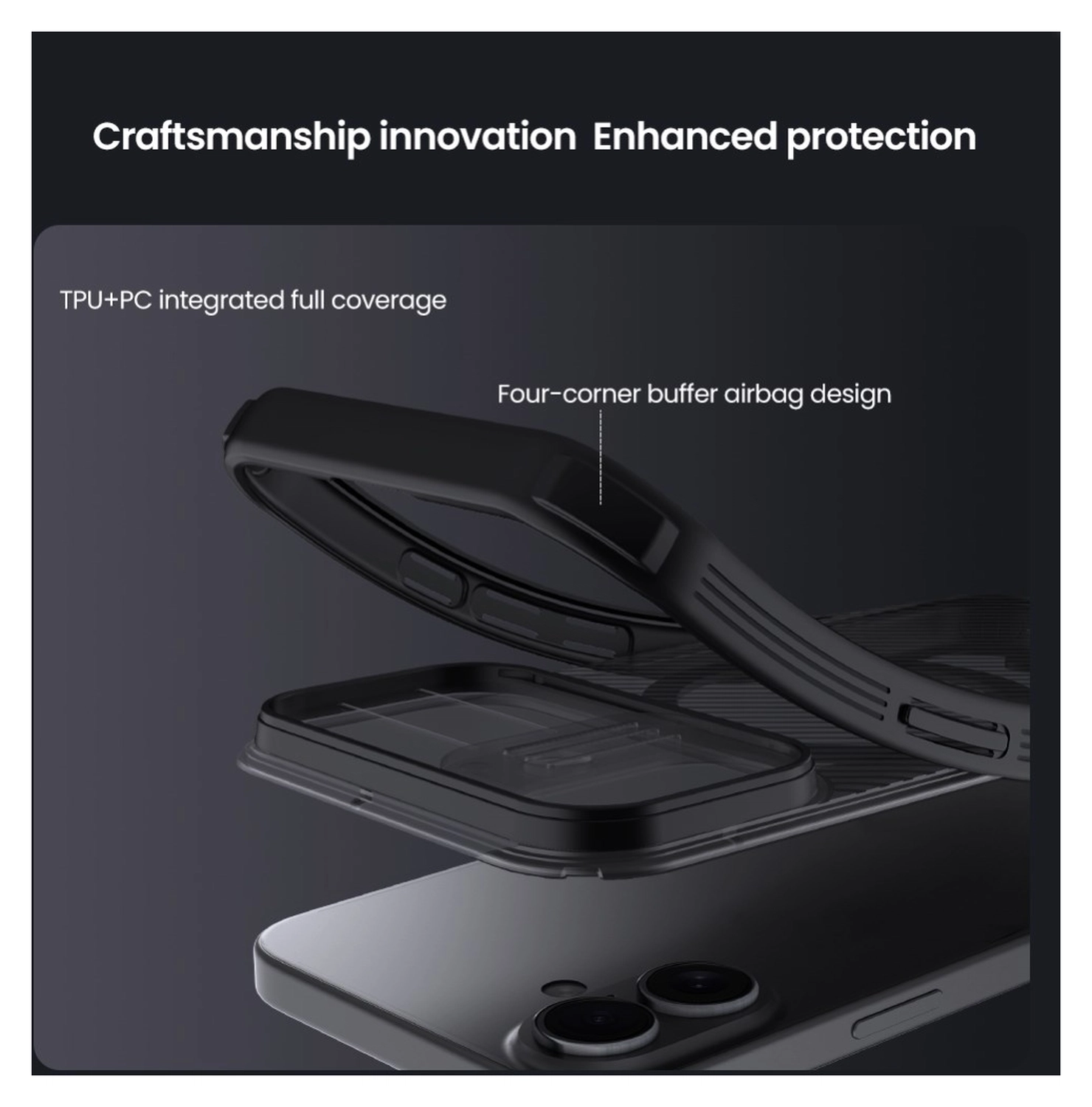 Nillkin CamShield MagSafe iPhone 17 Hoesje Camera Slider Transparant Zwart afbeelding 15