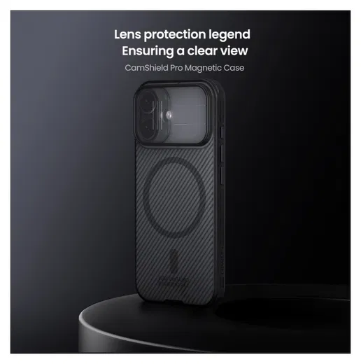 Nillkin CamShield MagSafe iPhone 17 Hoesje Camera Slider Transparant Zwart afbeelding 4