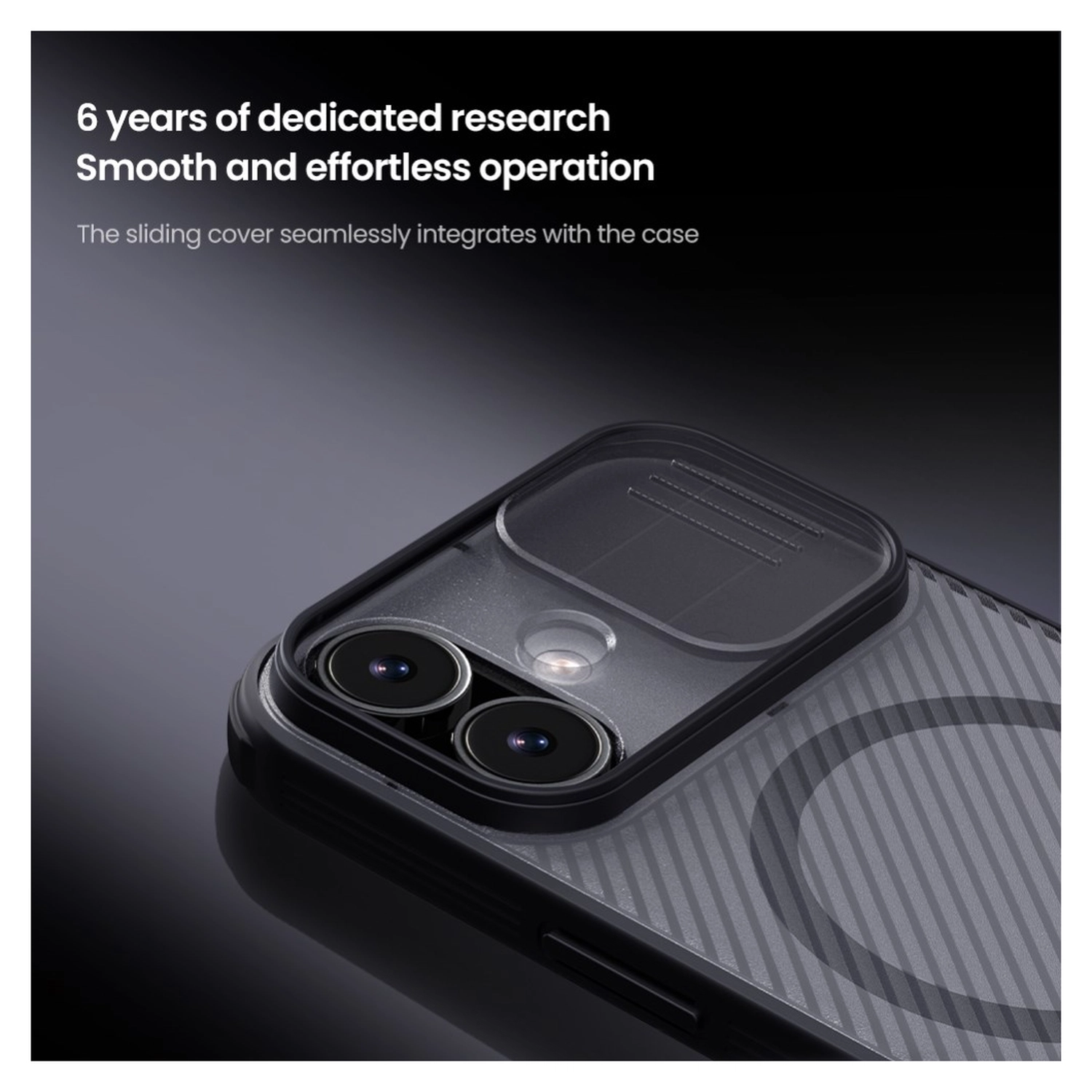 Nillkin CamShield MagSafe iPhone 17 Hoesje Camera Slider Transparant Zwart afbeelding 7