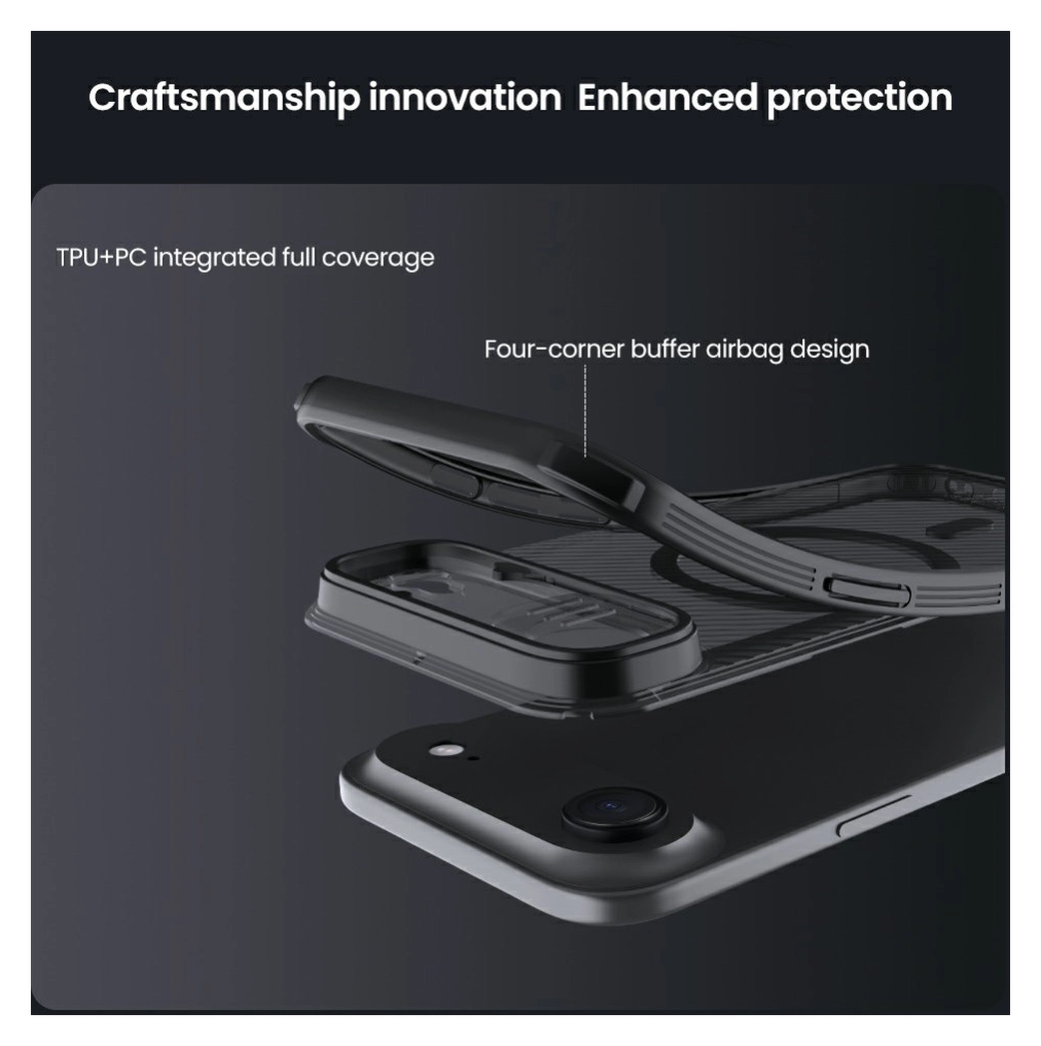 Nillkin CamShield MagSafe iPhone Air Hoesje Camera Slider Transparant Zwart afbeelding 15