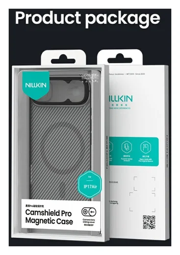 Nillkin CamShield MagSafe iPhone Air Hoesje Camera Slider Transparant Zwart afbeelding 19