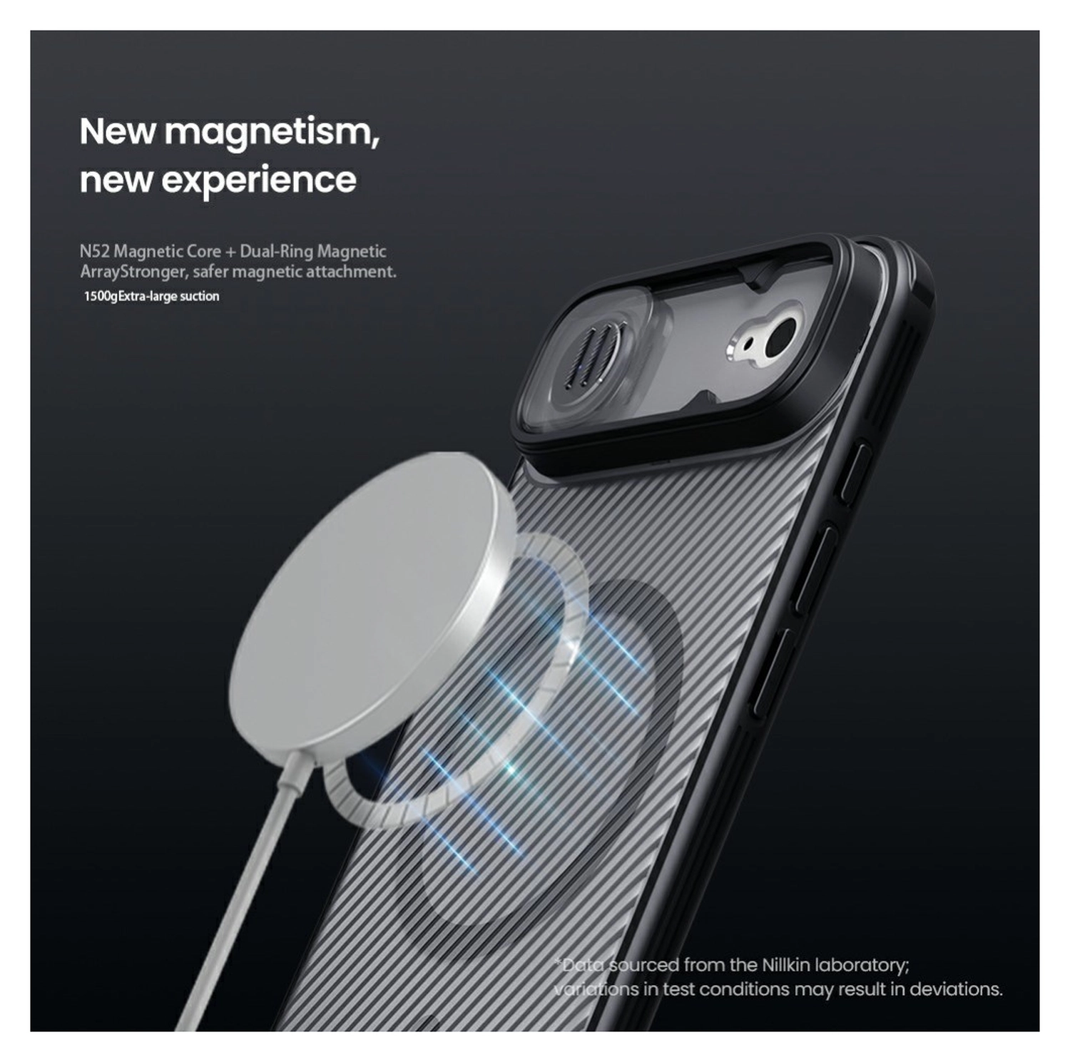 Nillkin CamShield MagSafe iPhone Air Hoesje Camera Slider Transparant Zwart afbeelding 3