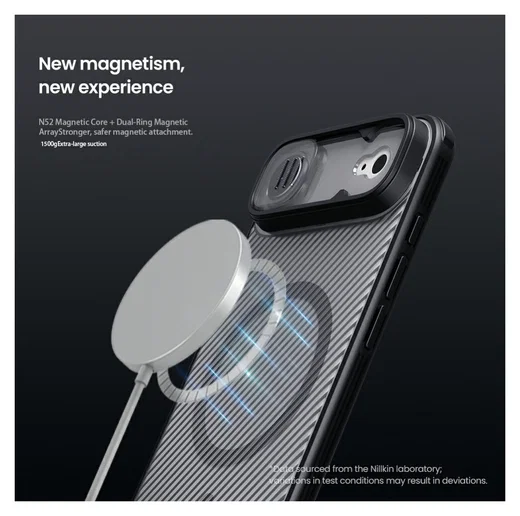 Nillkin CamShield MagSafe iPhone Air Hoesje Camera Slider Transparant Zwart afbeelding 3