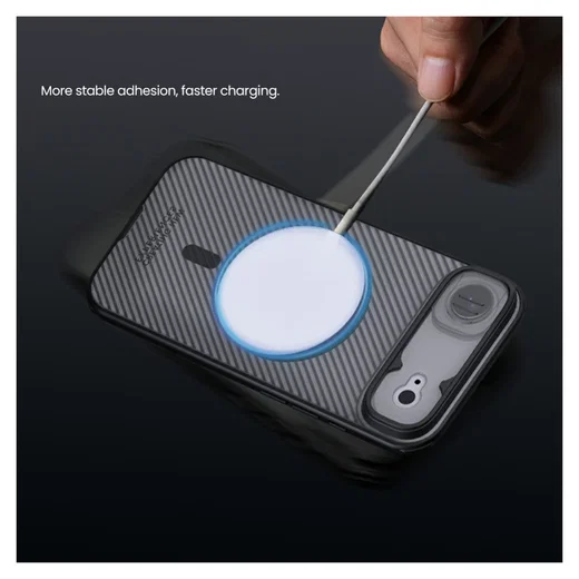Nillkin CamShield MagSafe iPhone Air Hoesje Camera Slider Transparant Zwart afbeelding 9
