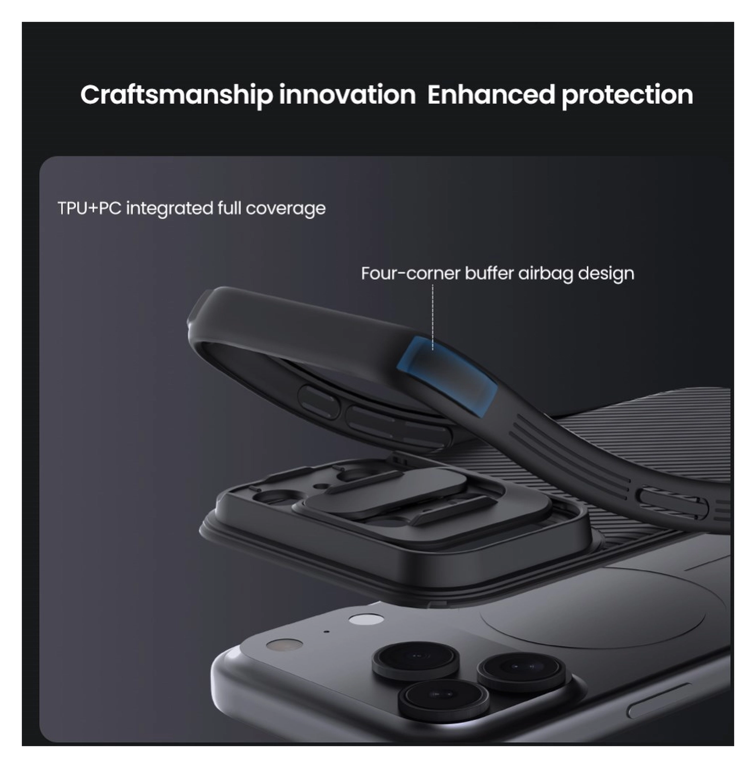 Nillkin CamShield MagSafe iPhone 17 Pro Hoesje Camera Slider Zwart afbeelding 11