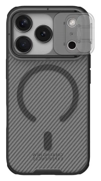 Nillkin CamShield MagSafe iPhone 17 Pro Hoesje Camera Slider Transparant Zwart