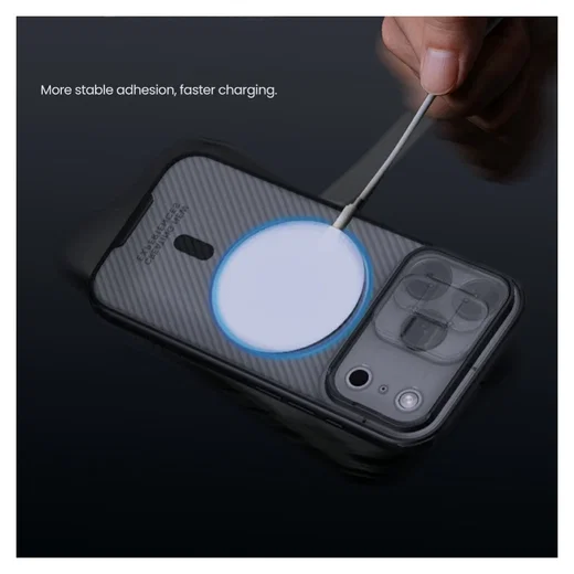 Nillkin CamShield MagSafe iPhone 17 Pro Hoesje Camera Slider Transparant Zwart afbeelding 11